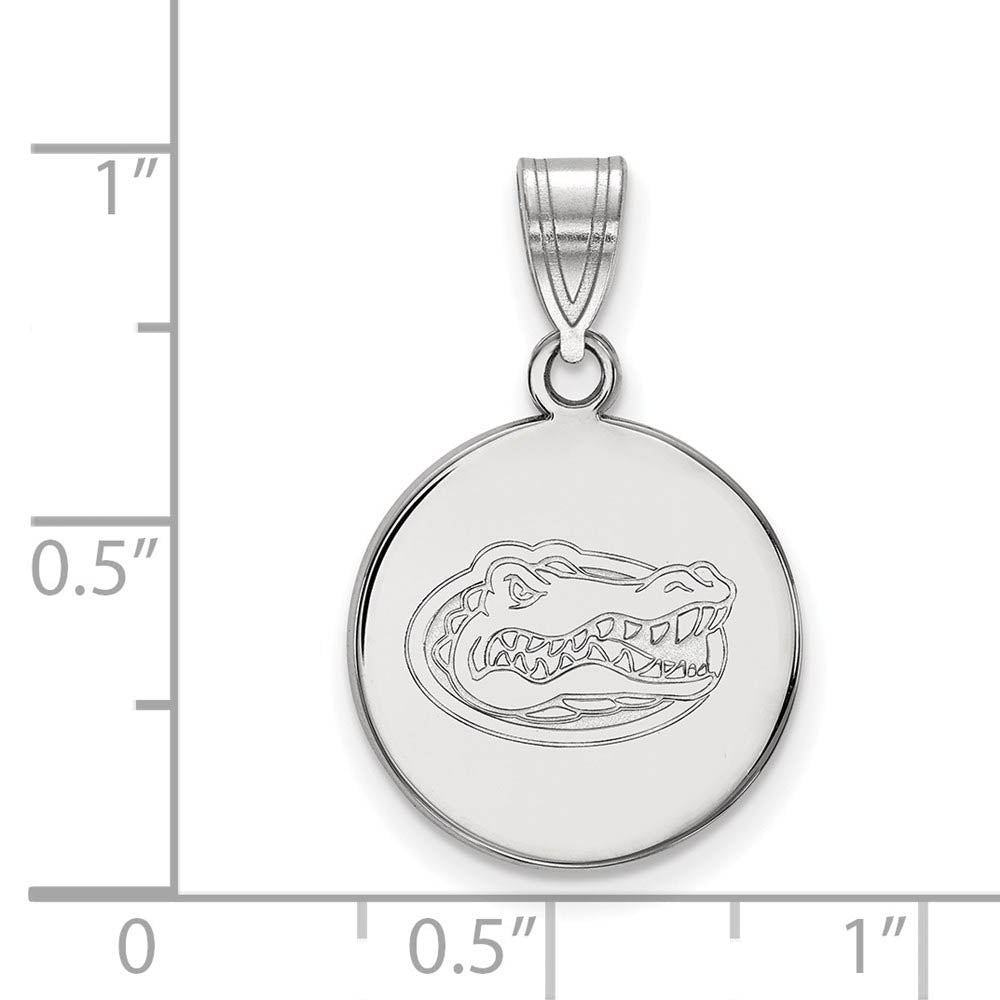 Alternate view of the Sterling Silver U. of Florida Medium Mascot Disc Pendant by The Black Bow Jewelry Co.