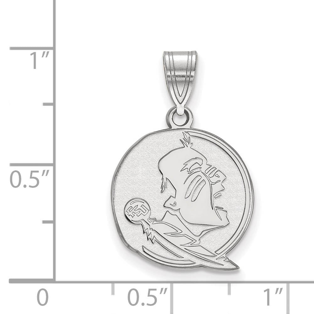 Alternate view of the Sterling Silver Florida State Medium Mascot Pendant by The Black Bow Jewelry Co.