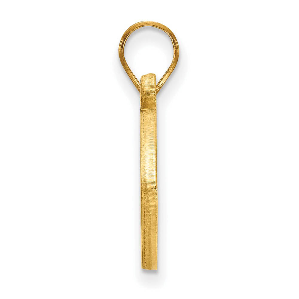 Alternate view of the 14k Gold Plated Silver Kansas State Football Pendant by The Black Bow Jewelry Co.