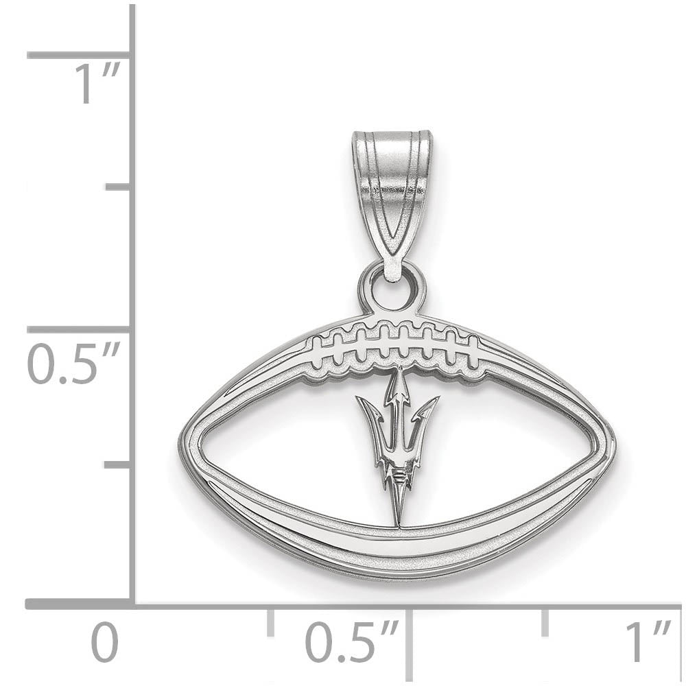 Alternate view of the Sterling Silver Arizona State Football Pendant by The Black Bow Jewelry Co.