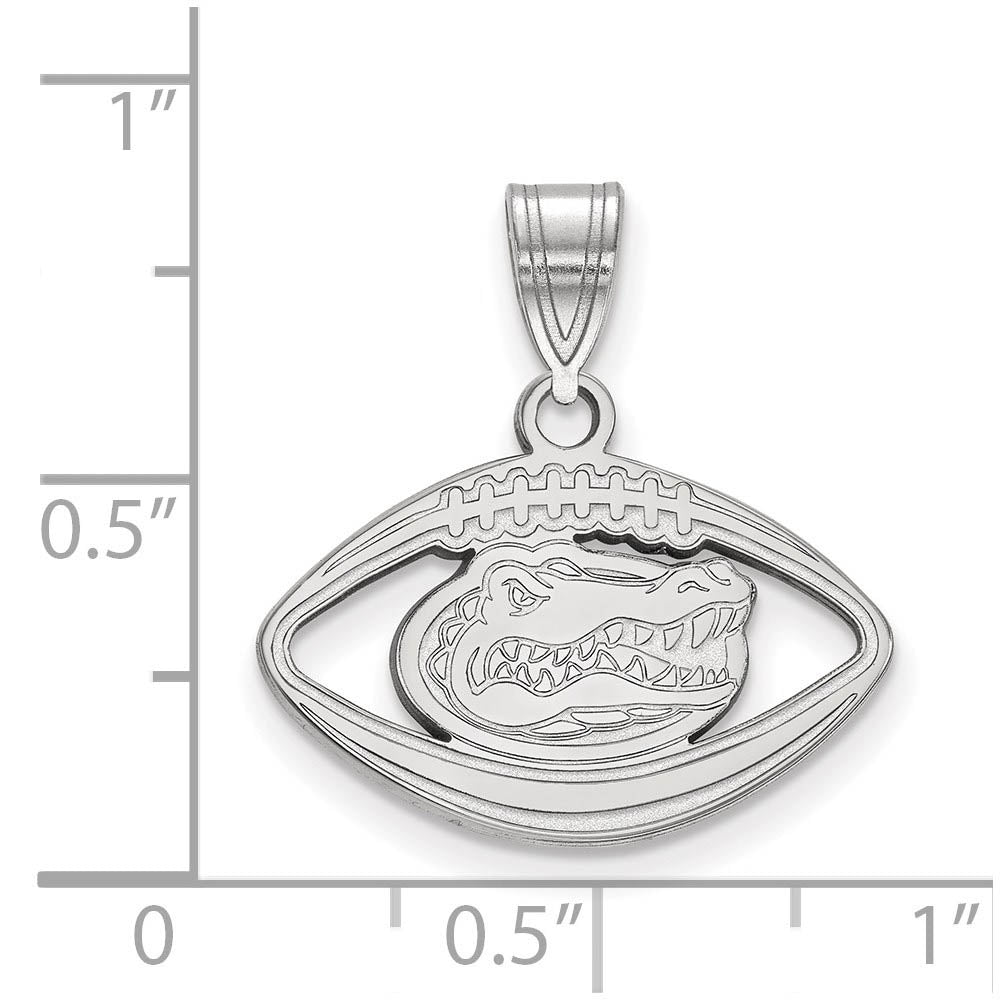 Alternate view of the Sterling Silver U. of Florida Football Pendant by The Black Bow Jewelry Co.