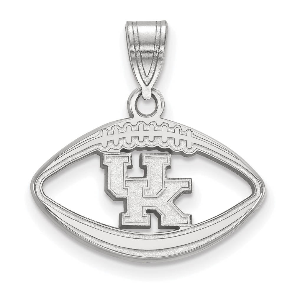 Sterling Silver U. of Kentucky Football 'UK' Pendant, Item P19656 by The Black Bow Jewelry Co.