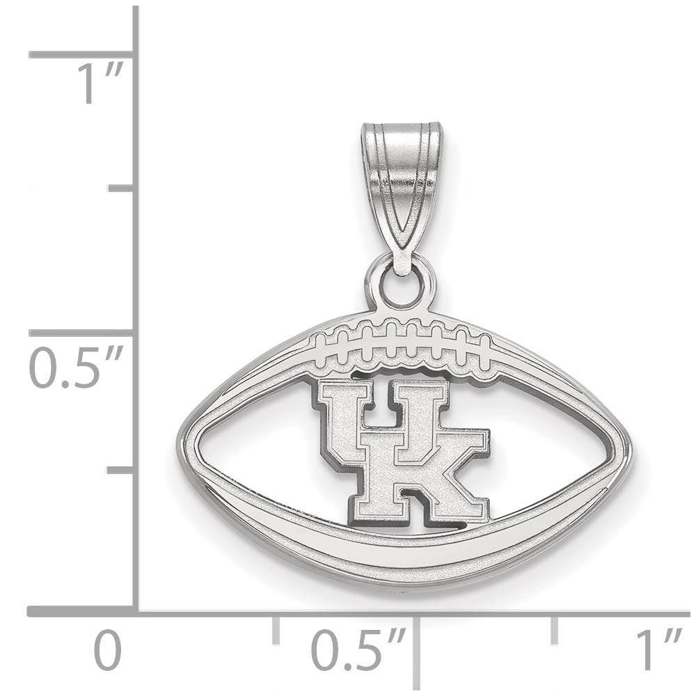 Alternate view of the Sterling Silver U. of Kentucky Football 'UK' Pendant by The Black Bow Jewelry Co.