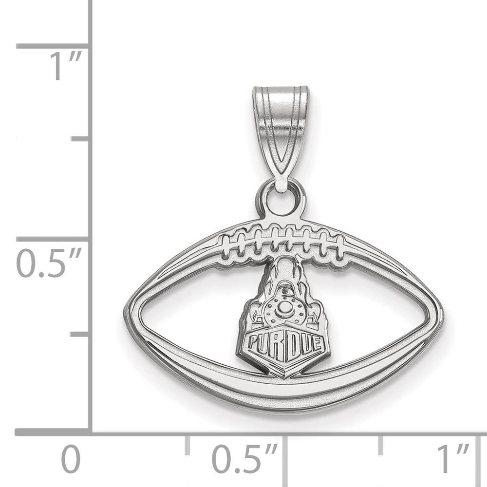 Alternate view of the Sterling Silver Purdue Football Logo Pendant by The Black Bow Jewelry Co.