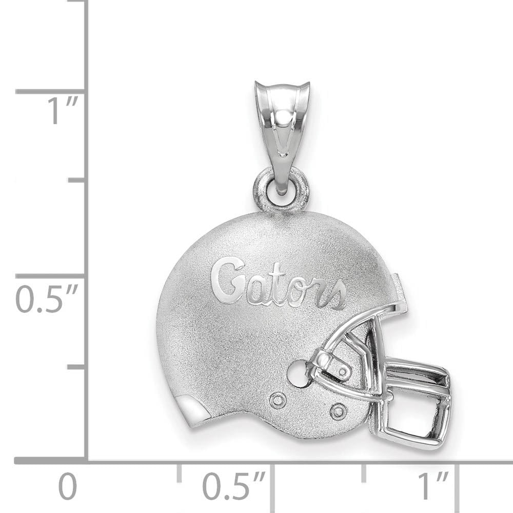 Alternate view of the Sterling Silver U. of Florida 3D Football Helmet w Logo Pendant by The Black Bow Jewelry Co.
