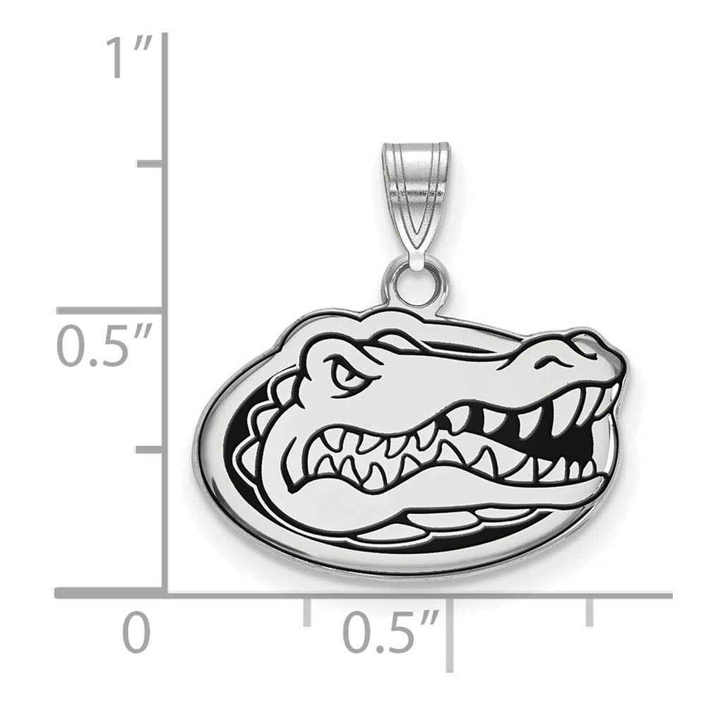 Alternate view of the Sterling Silver U. of Florida Small Enamel Mascot Pendant by The Black Bow Jewelry Co.