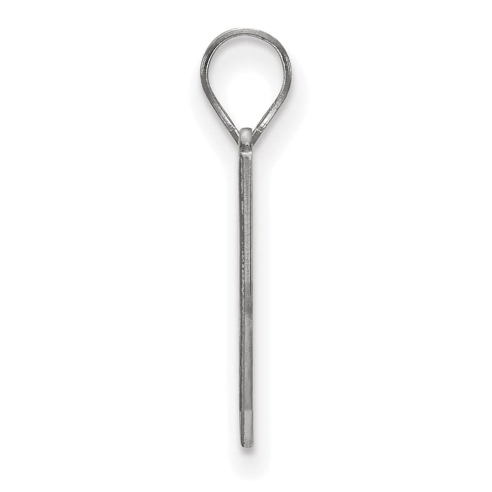 Alternate view of the 10k White Gold East Tennessee State Small Pendant by The Black Bow Jewelry Co.