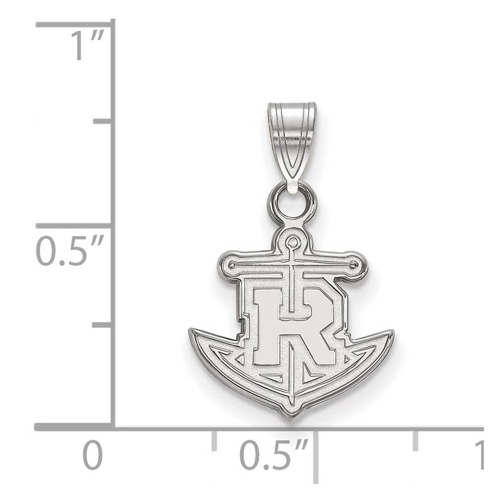 Alternate view of the 10k White Gold Rollins College Small Pendant by The Black Bow Jewelry Co.