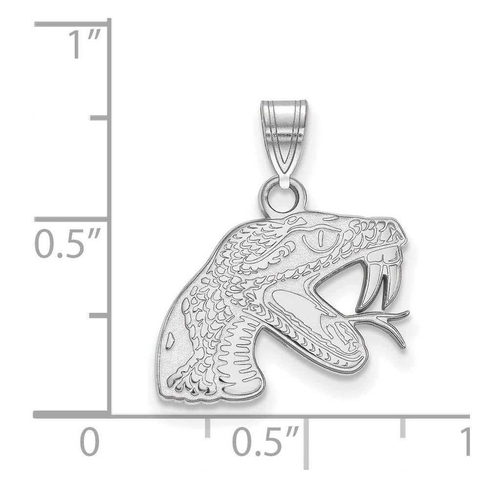 Alternate view of the 10k White Gold Florida A&M U Small Pendant by The Black Bow Jewelry Co.