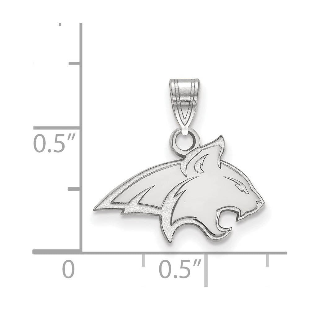Alternate view of the 10k White Gold Montana State Small Mascot Pendant by The Black Bow Jewelry Co.