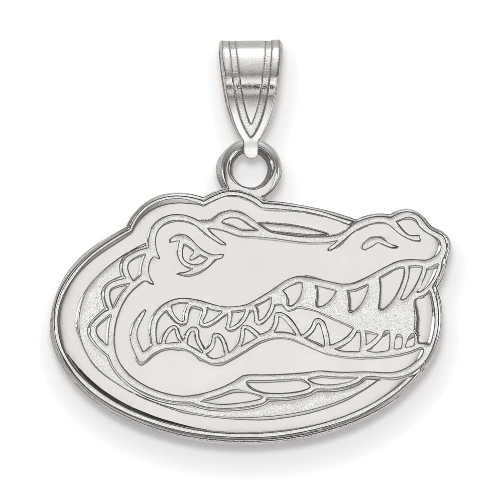 10k White Gold U of Florida Small Mascot Pendant, Item P19868 by The Black Bow Jewelry Co.