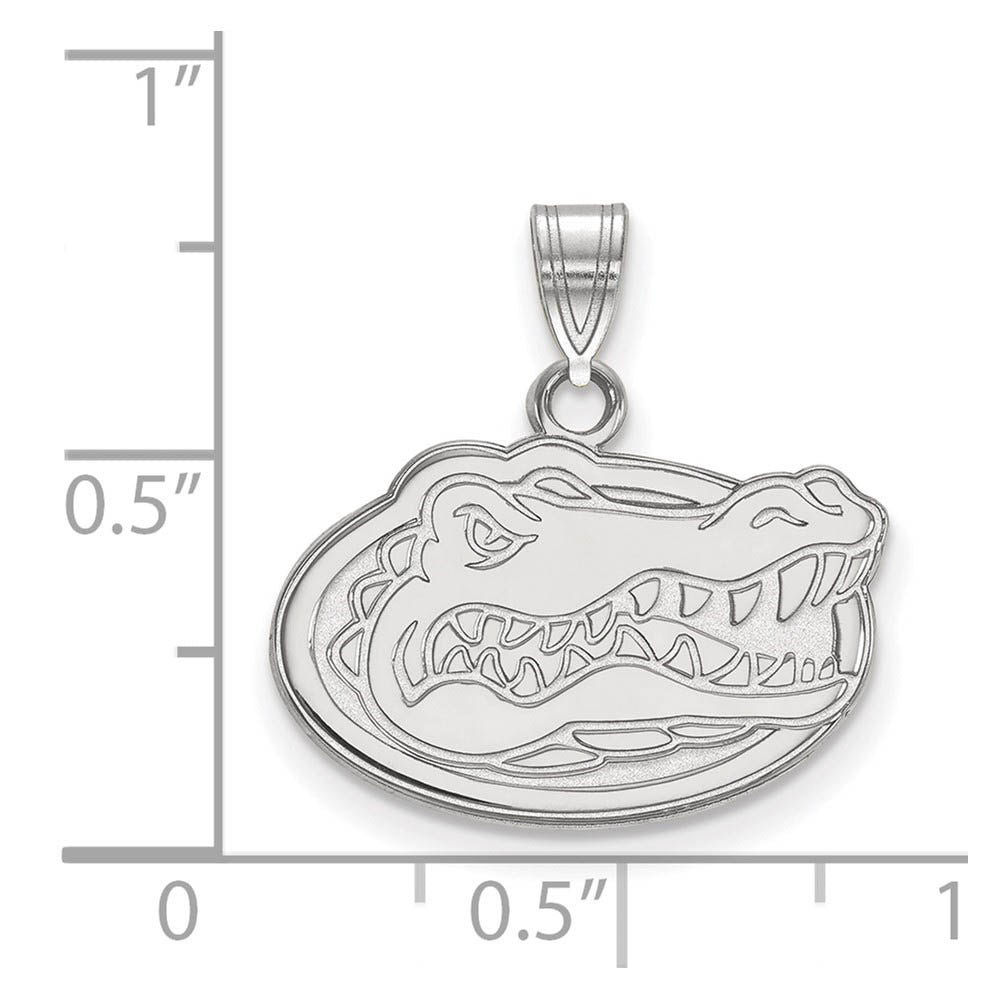 Alternate view of the 10k White Gold U of Florida Small Mascot Pendant by The Black Bow Jewelry Co.