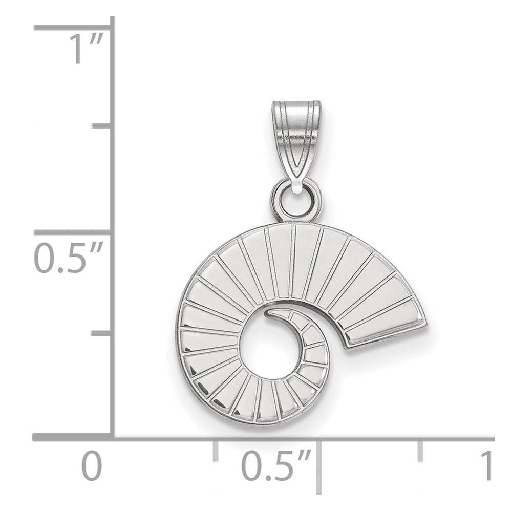 Alternate view of the 10k White Gold Colorado State Small Pendant by The Black Bow Jewelry Co.