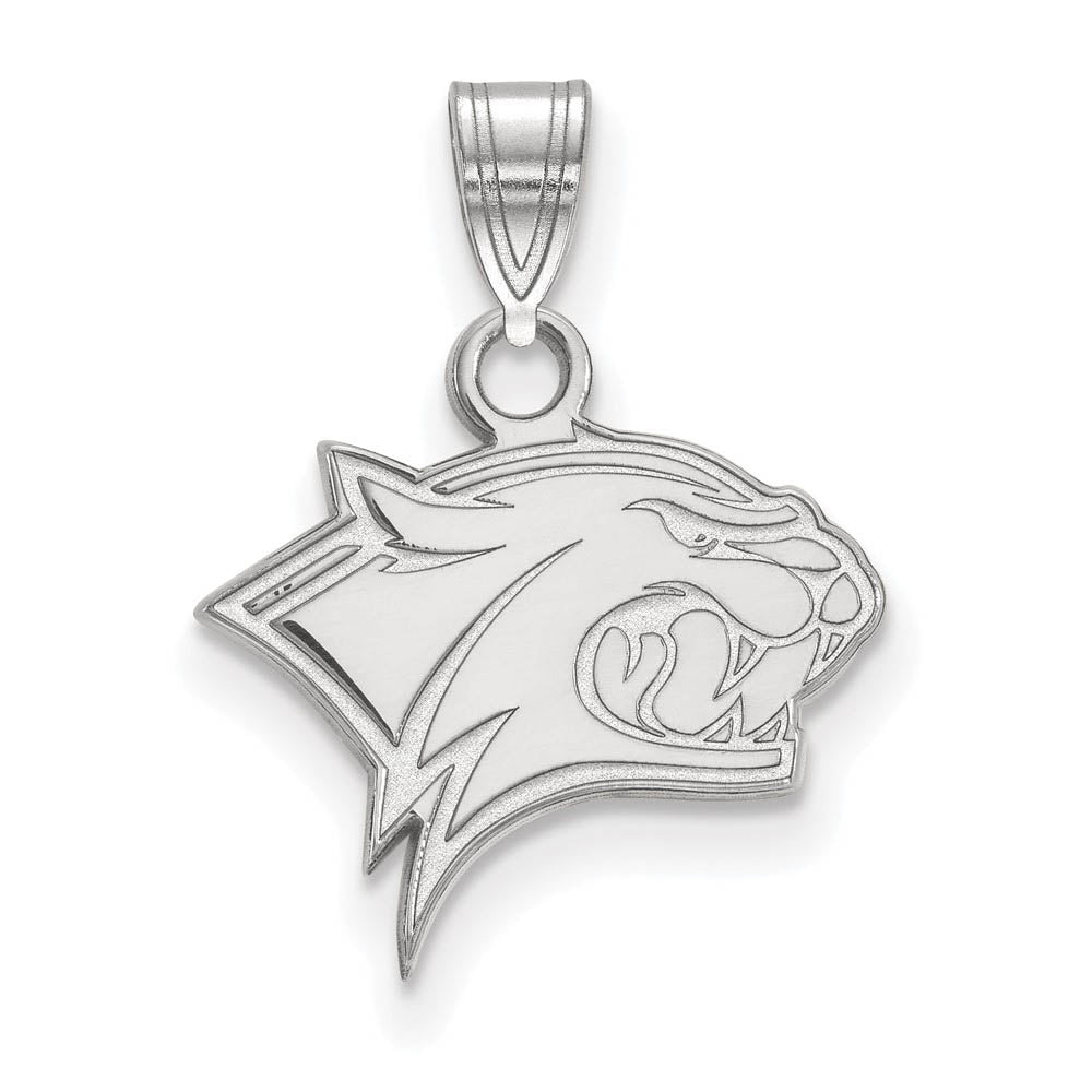 10k White Gold U. of New Hampshire Small Mascot Pendant, Item P19912 by The Black Bow Jewelry Co.