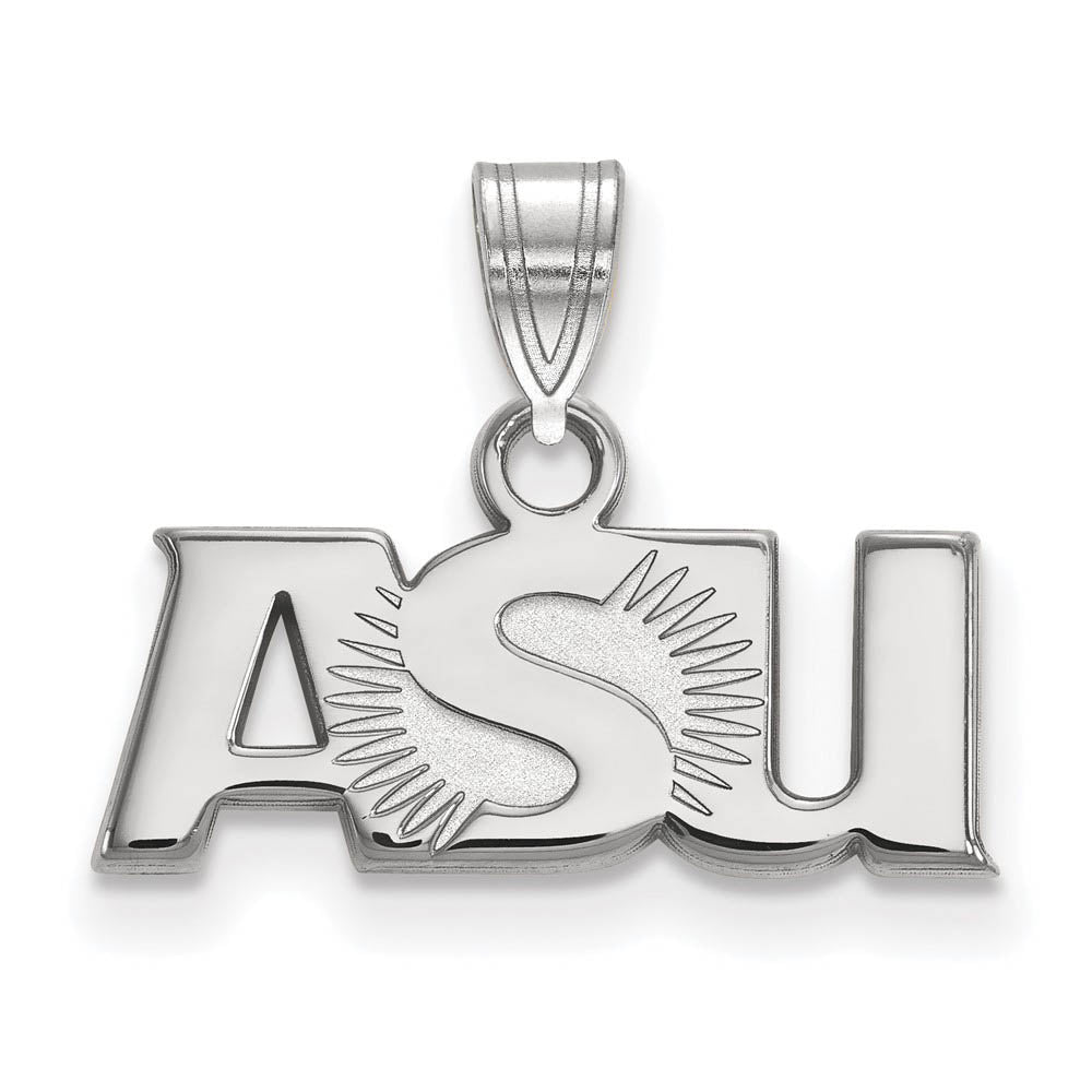 10k White Gold Arizona State Small Pendant, Item P19983 by The Black Bow Jewelry Co.