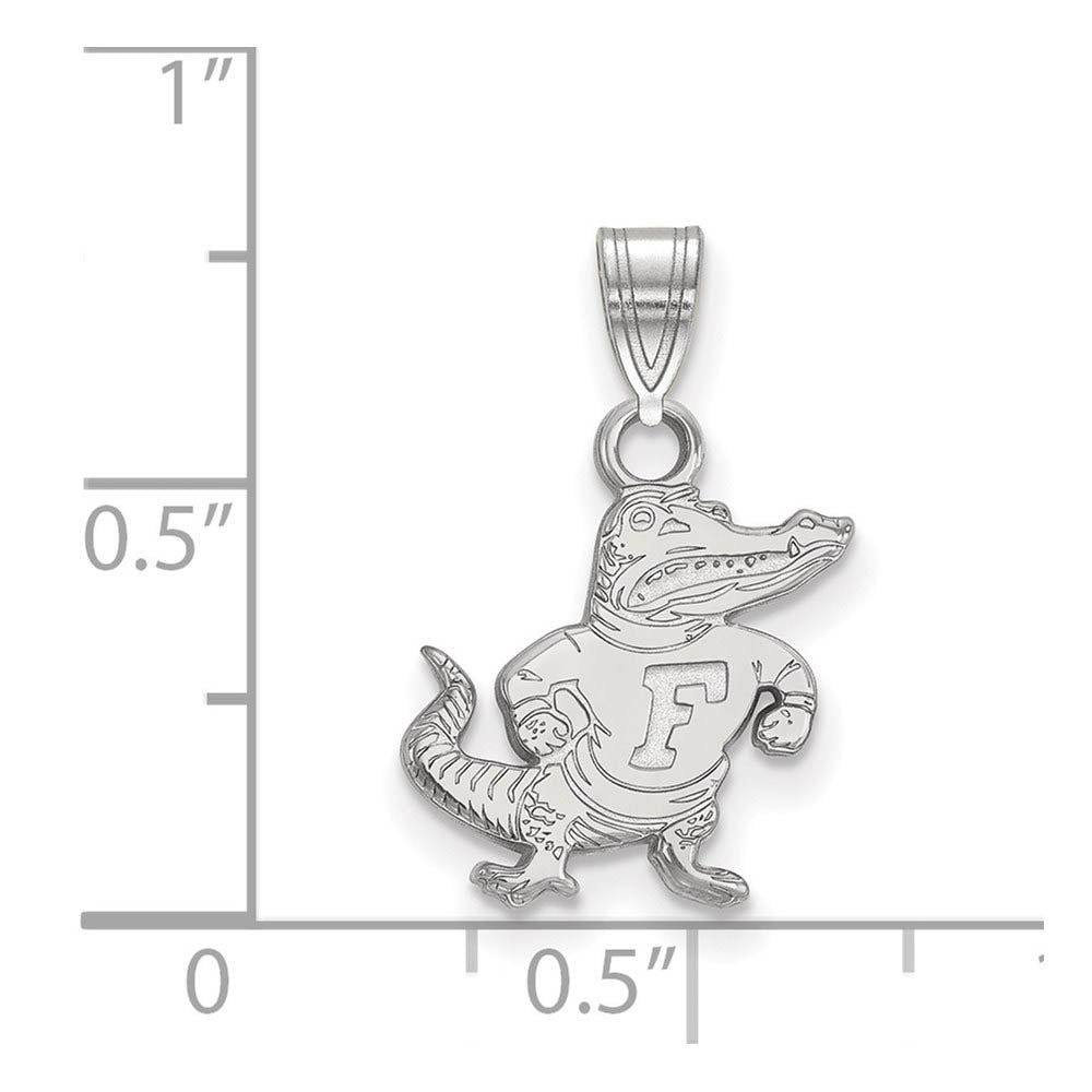 Alternate view of the 10k White Gold U of Florida Small Pendant by The Black Bow Jewelry Co.