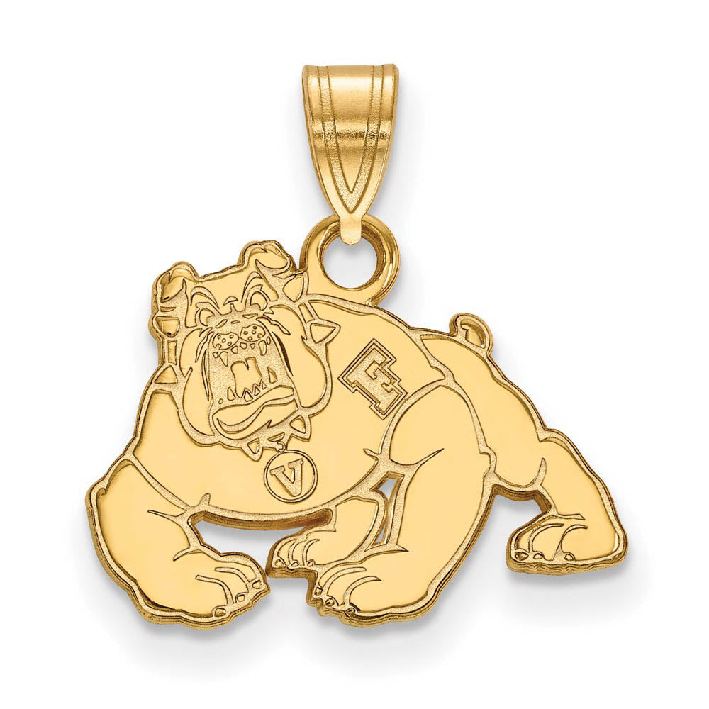 10k Yellow Gold California State Fresno Small Pendant, Item P20043 by The Black Bow Jewelry Co.