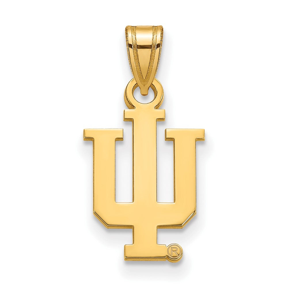10k Yellow Gold Indiana U Small &#39;IU&#39; Pendant, Item P20085 by The Black Bow Jewelry Co.