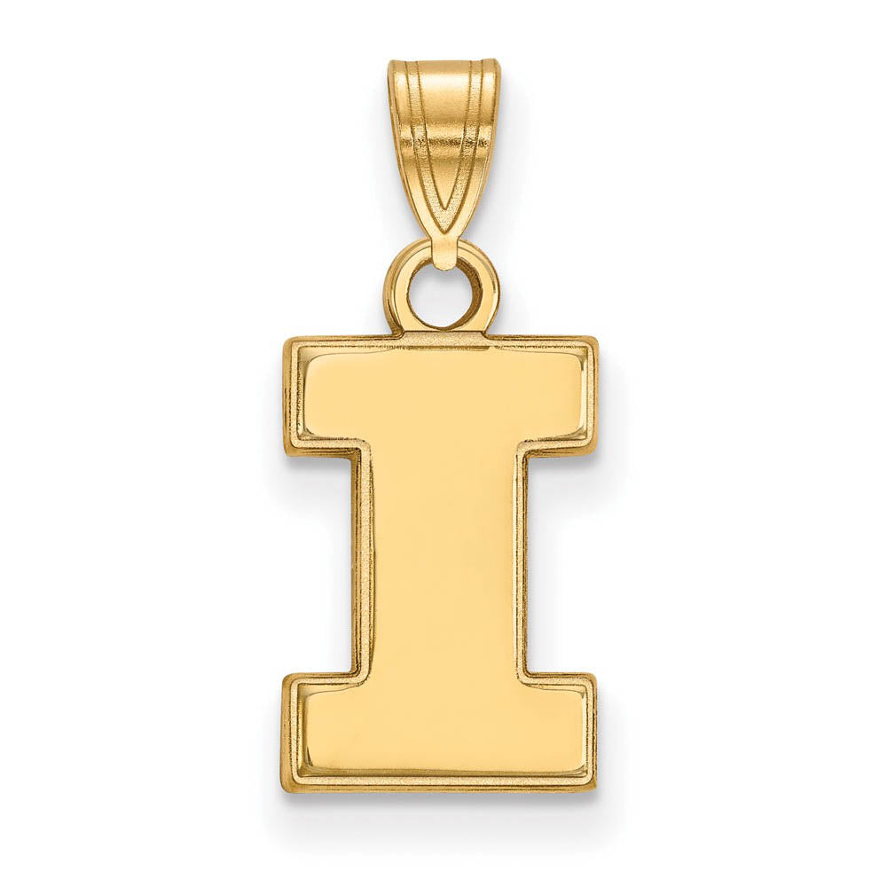 10k Yellow Gold U. of Illinois Small Initial I Pendant, Item P20107 by The Black Bow Jewelry Co.