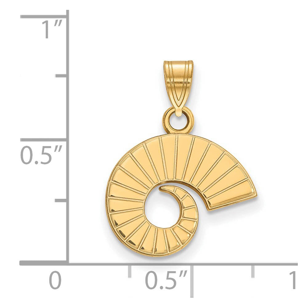 Alternate view of the 10k Yellow Gold Colorado State Small Pendant by The Black Bow Jewelry Co.
