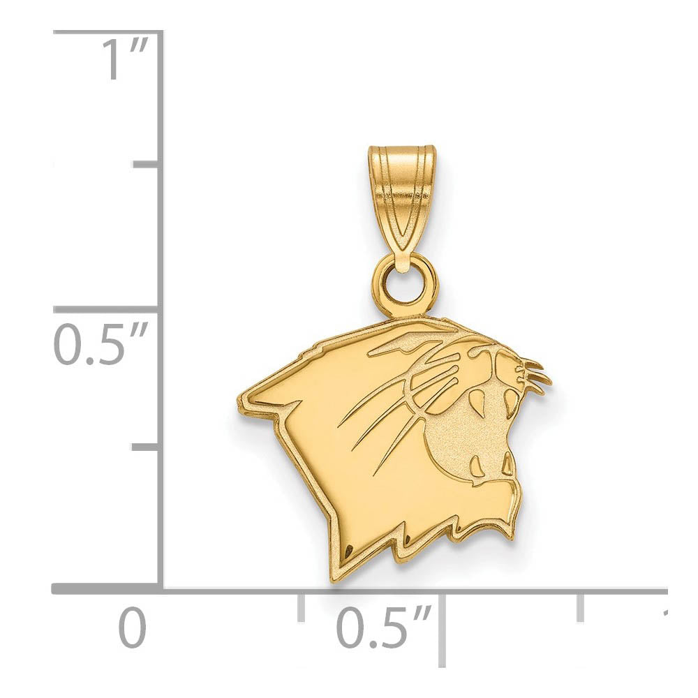 Alternate view of the 10k Yellow Gold Northwestern U. Small Pendant by The Black Bow Jewelry Co.