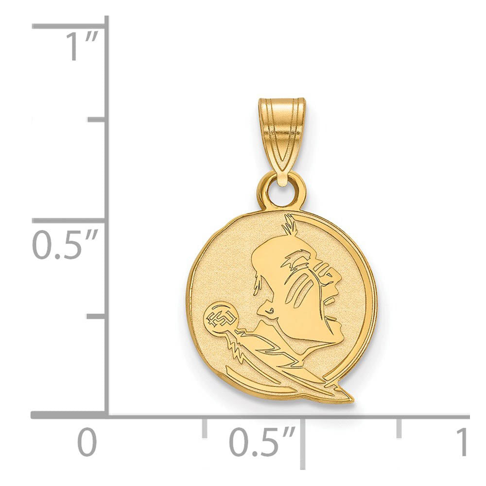 Alternate view of the 10K Yellow Gold Florida State Small Mascot Pendant by The Black Bow Jewelry Co.