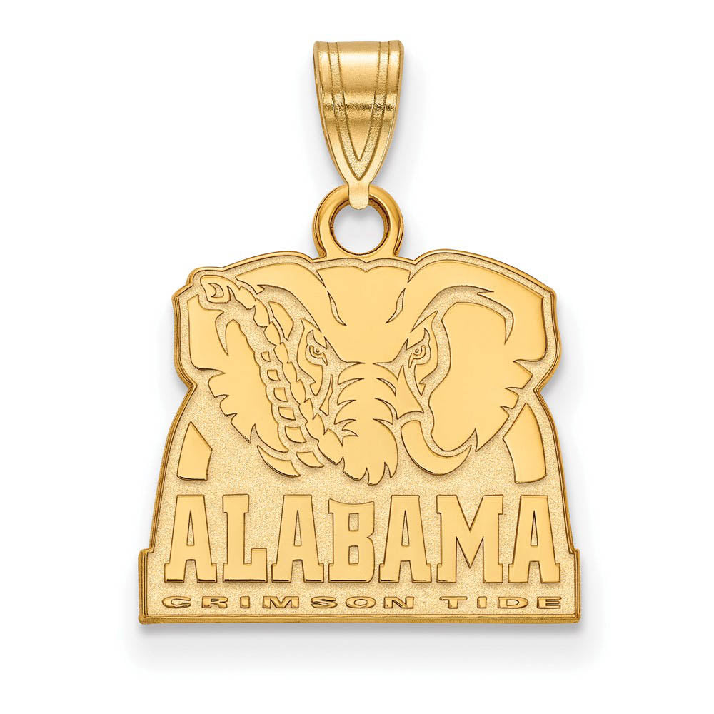10k Yellow Gold U. of Alabama Small Logo Pendant, Item P20252 by The Black Bow Jewelry Co.
