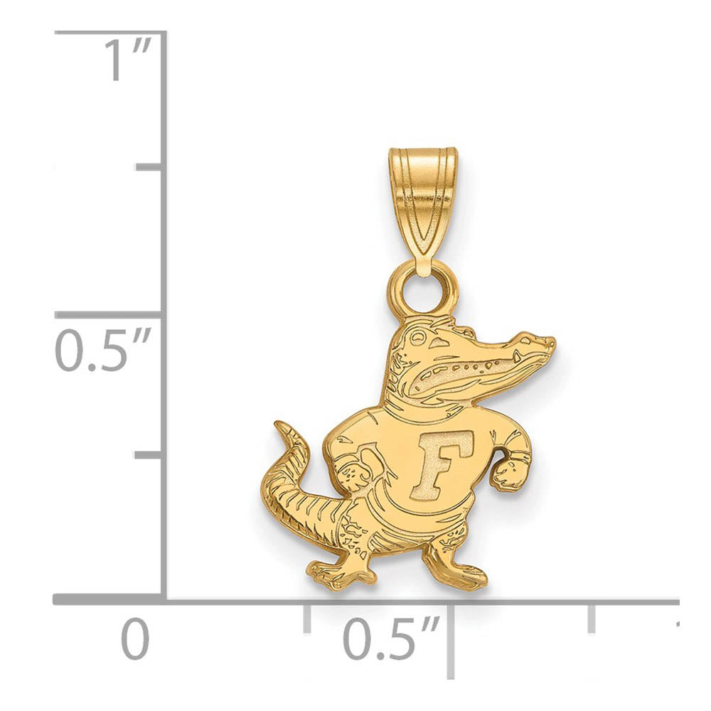 Alternate view of the 10k Yellow Gold U of Florida Small Pendant by The Black Bow Jewelry Co.