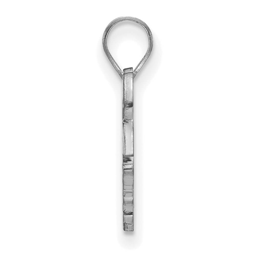 Alternate view of the 14k White Gold Arkansas State Small Pendant by The Black Bow Jewelry Co.