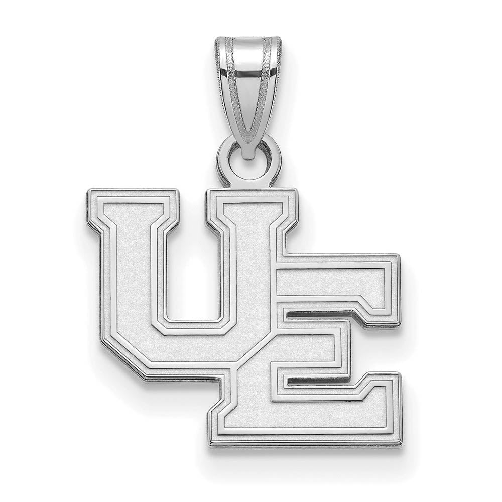 14k White Gold U of Evansville Small Pendant, Item P20309 by The Black Bow Jewelry Co.