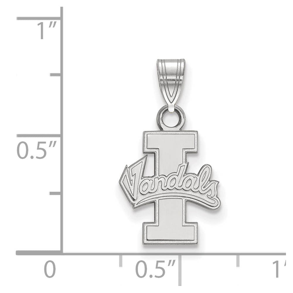 Alternate view of the 14k White Gold U. of Idaho Small Pendant by The Black Bow Jewelry Co.