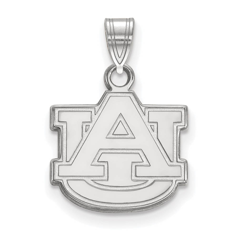 14k White Gold Auburn U Small 'AU' Pendant, Item P20320 by The Black Bow Jewelry Co.