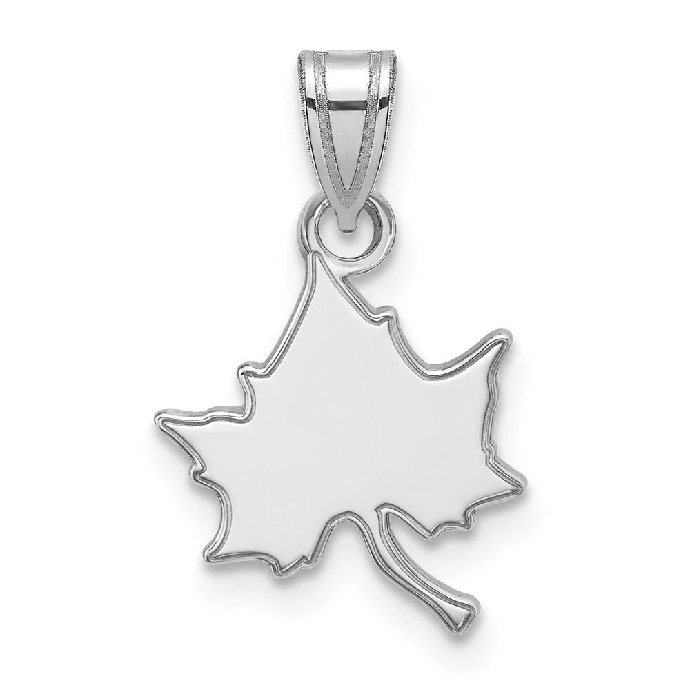 14k White Gold Indiana State Small Pendant, Item P20378 by The Black Bow Jewelry Co.