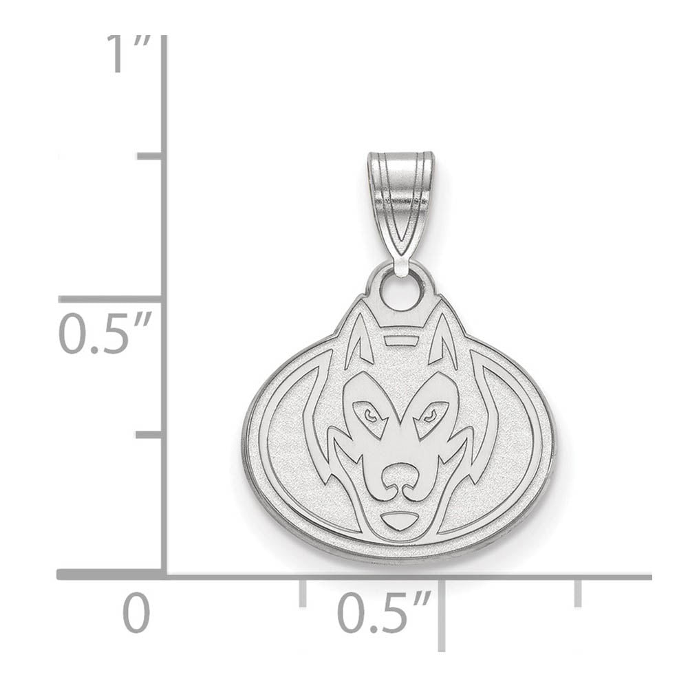 Alternate view of the 14k White Gold St. Cloud State Small Pendant by The Black Bow Jewelry Co.