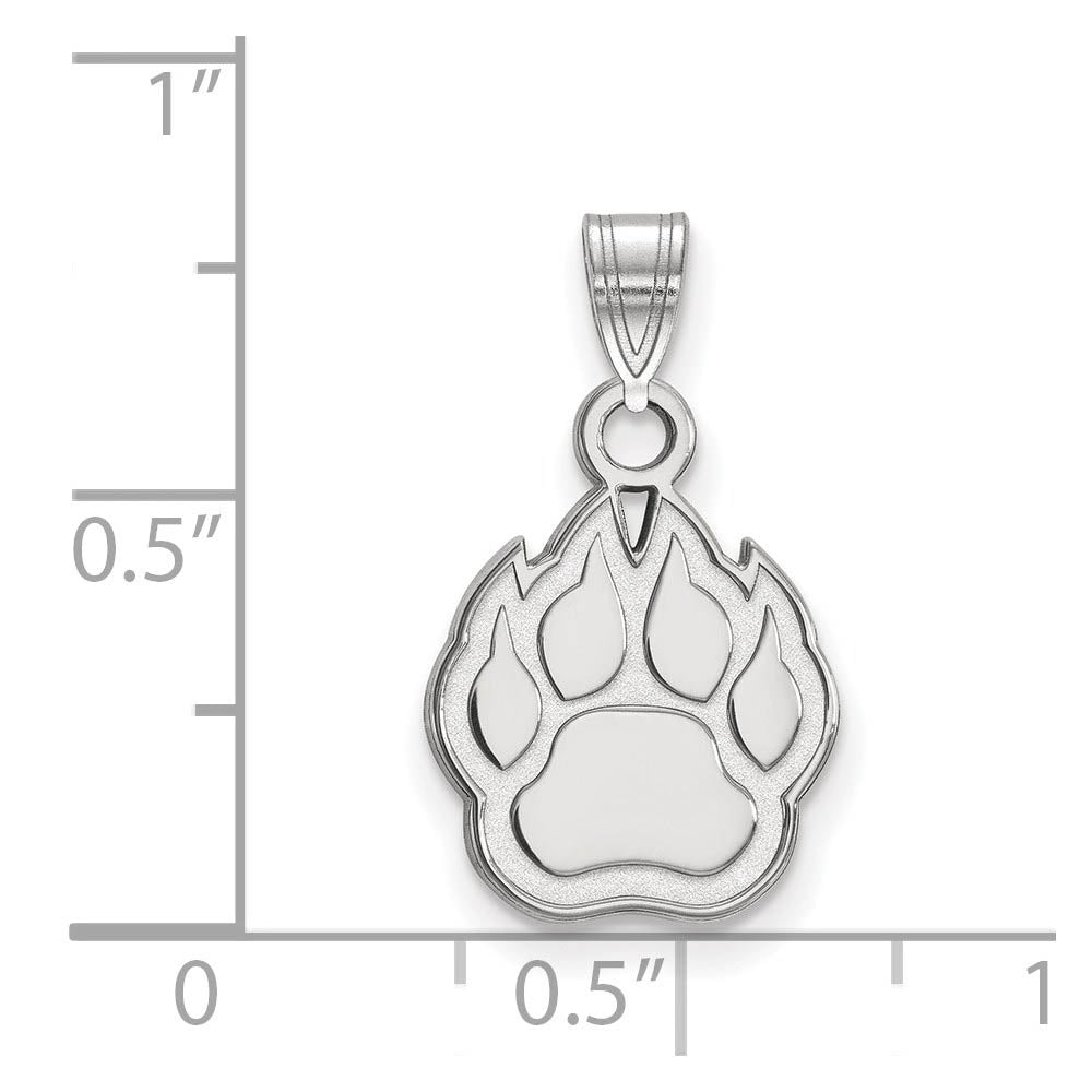 Alternate view of the 14k White Gold Northern Illinois U. Huskies Small Pendant by The Black Bow Jewelry Co.