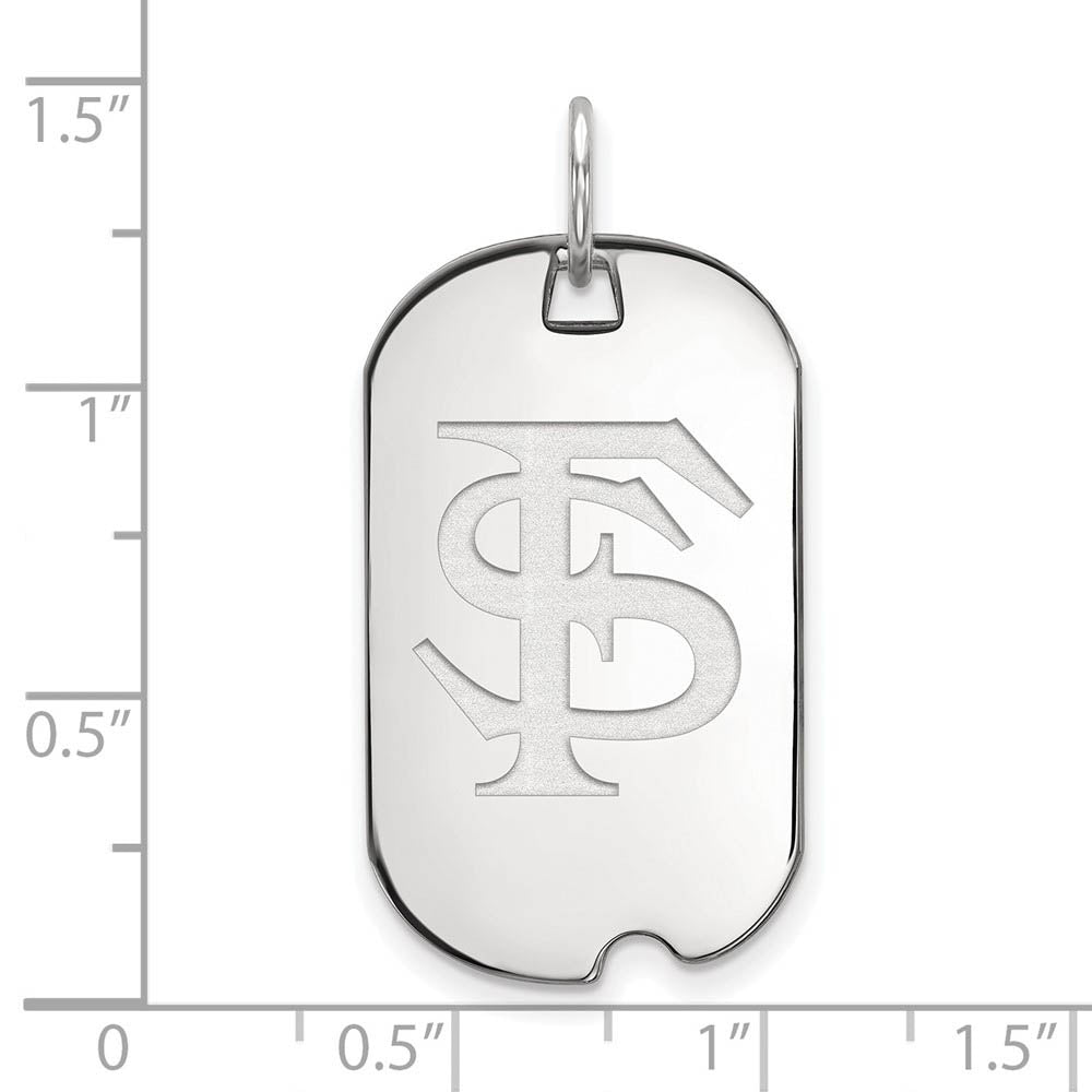 Alternate view of the 14k White Gold Florida State Dog Tag Pendant by The Black Bow Jewelry Co.