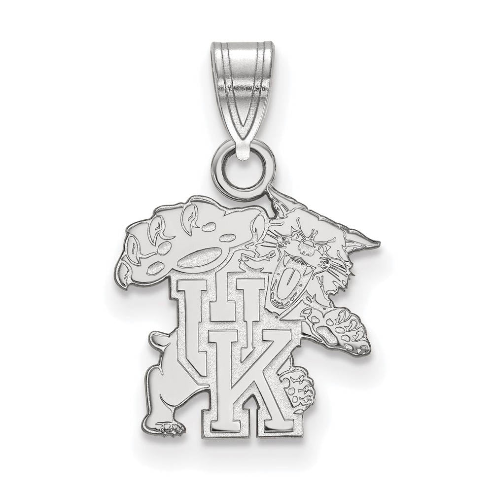 14k White Gold U. of Kentucky Small Pendant, Item P20474 by The Black Bow Jewelry Co.