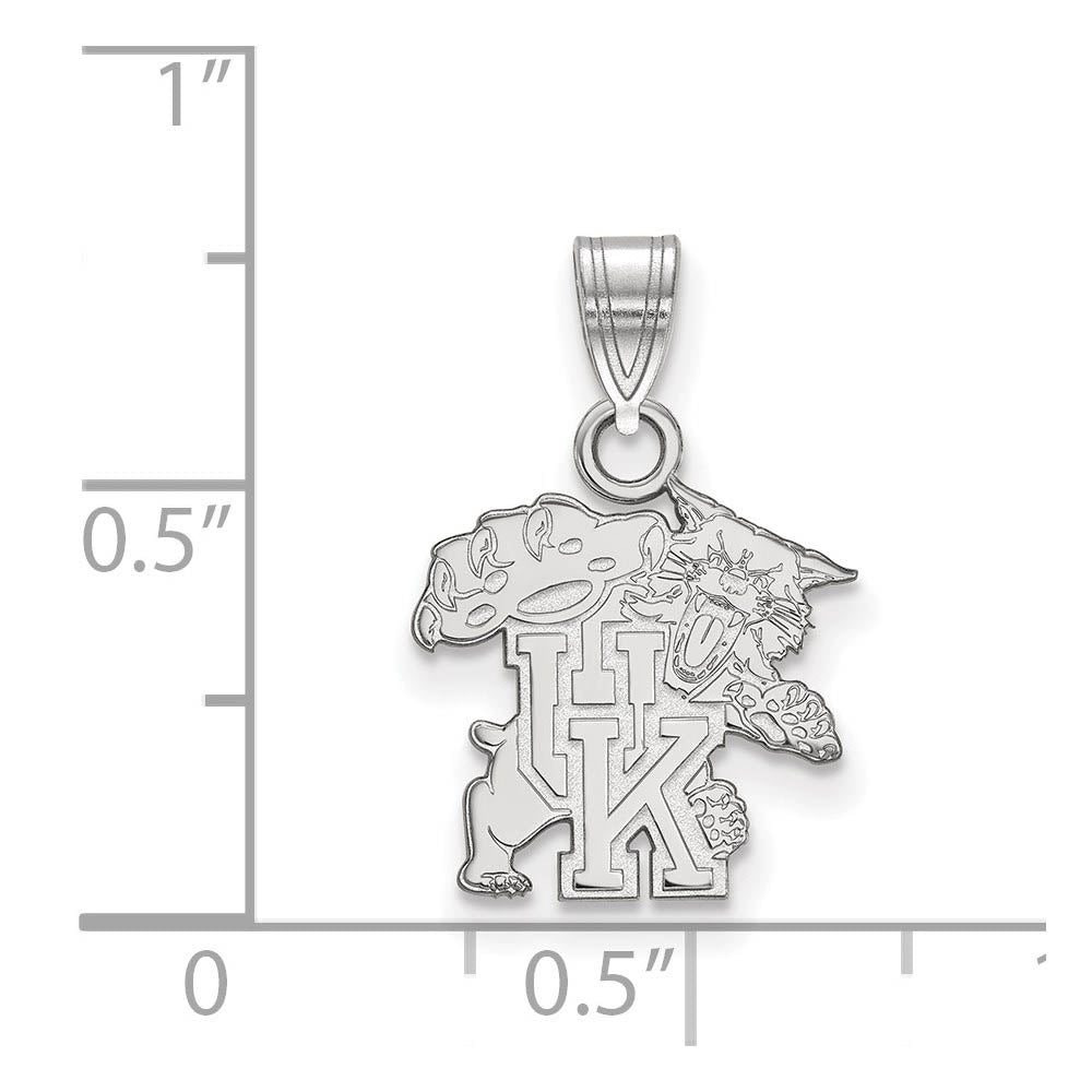 Alternate view of the 14k White Gold U. of Kentucky Small Pendant by The Black Bow Jewelry Co.