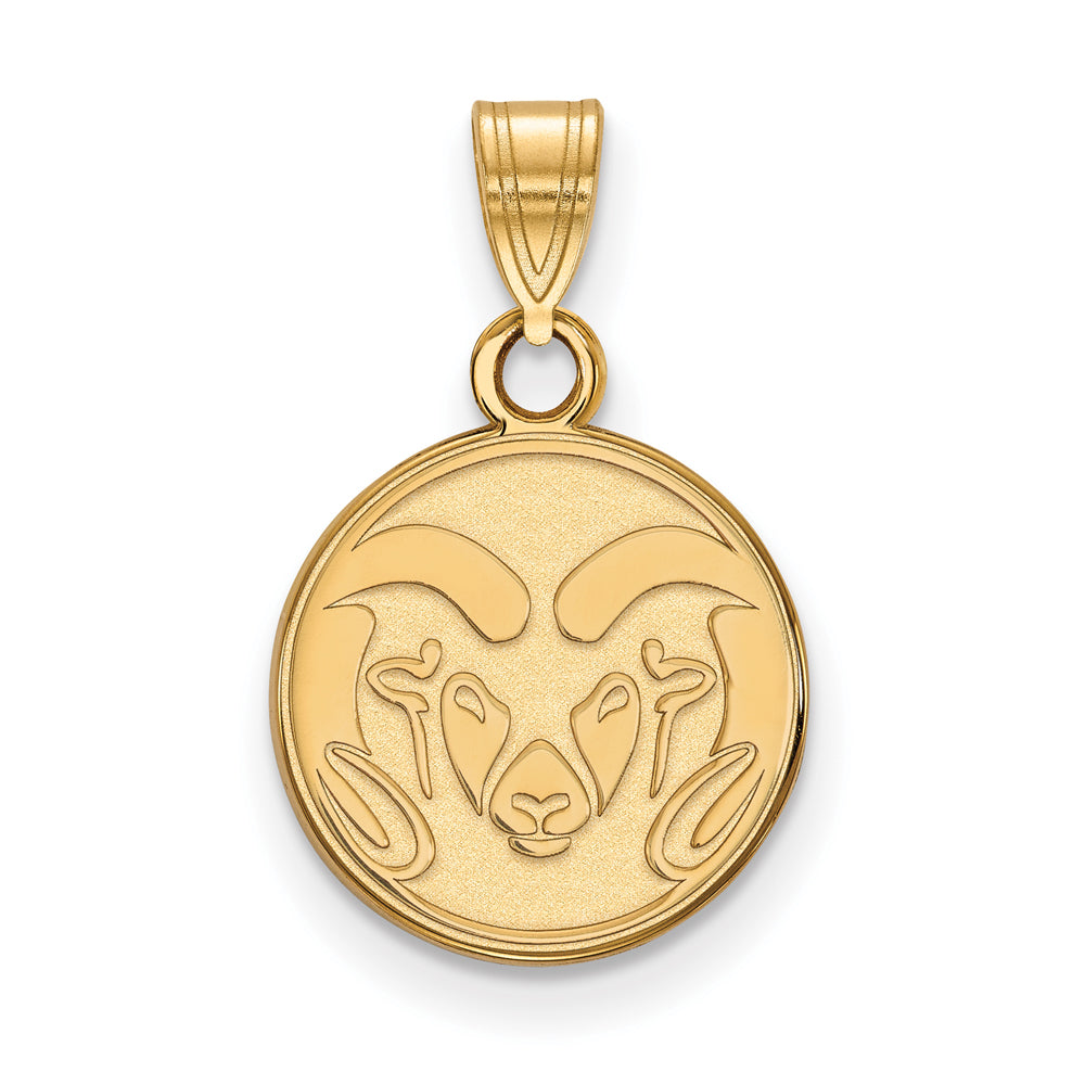 14k Yellow Gold Colorado State Small Logo Pendant, Item P20518 by The Black Bow Jewelry Co.