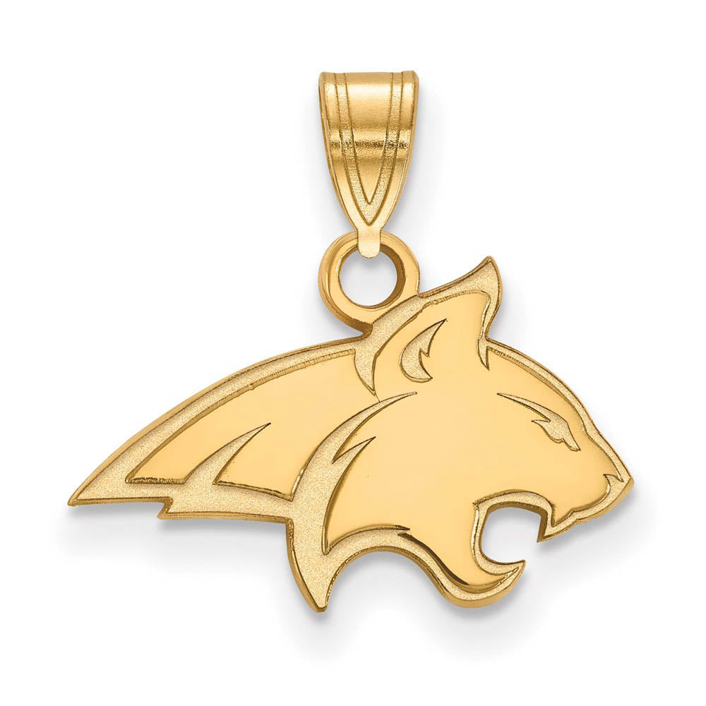 14k Yellow Gold Montana State Small Mascot Pendant, Item P20567 by The Black Bow Jewelry Co.