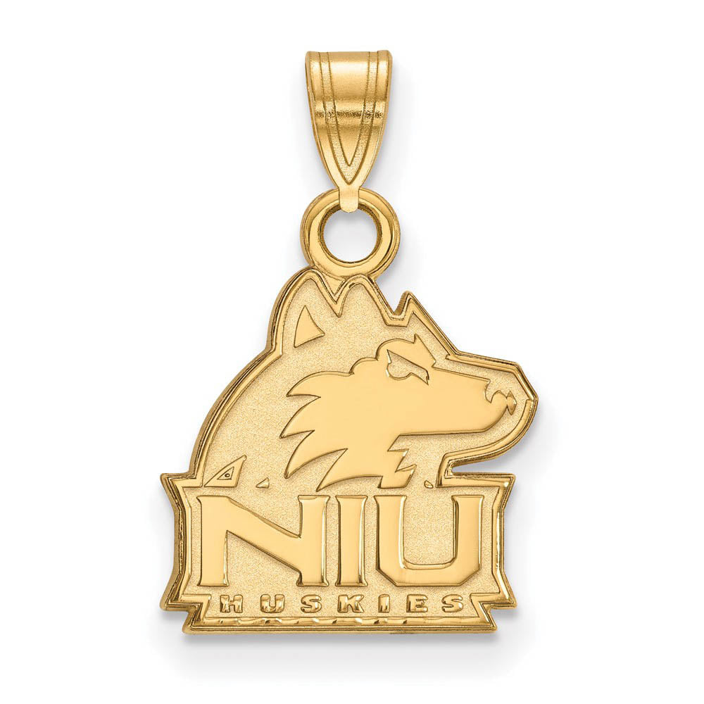 14k Yellow Gold Northern Illinois U. Small Mascot Logo Pendant, Item P20568 by The Black Bow Jewelry Co.