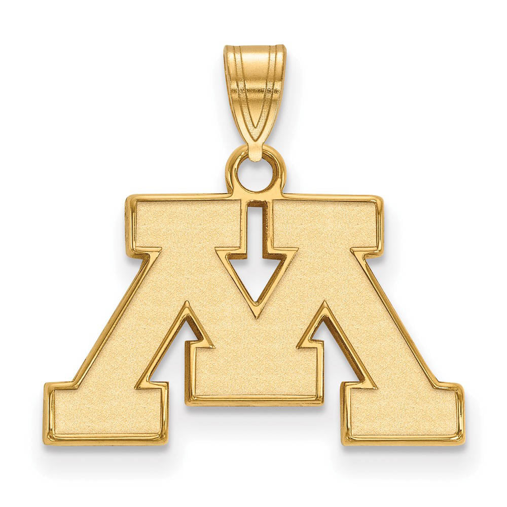 14k Yellow Gold U. of Minnesota Small Initial M Pendant, Item P20590 by The Black Bow Jewelry Co.