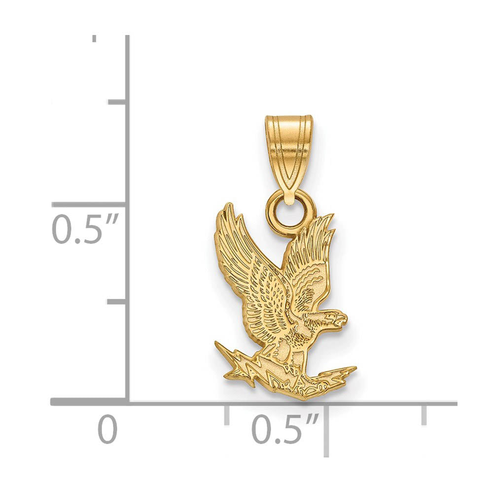 Alternate view of the 14k Yellow Gold Air Force Academy Small Pendant by The Black Bow Jewelry Co.