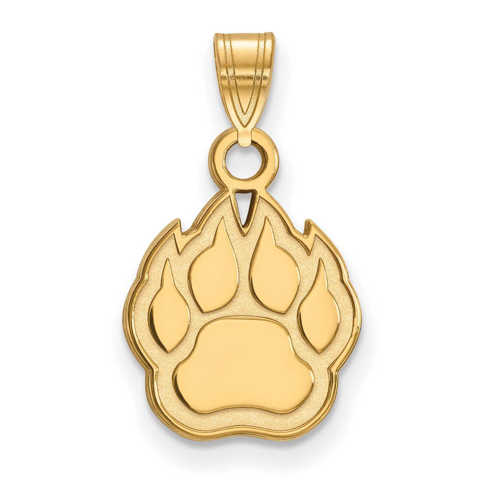 14k Yellow Gold Northern Illinois U. Huskies Small Pendant, Item P20646 by The Black Bow Jewelry Co.