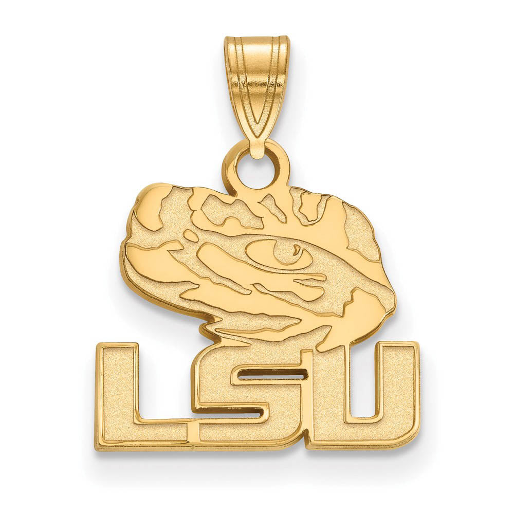 14k Yellow Gold Louisiana State Small 'LSU' Mascot Pendant, Item P20727 by The Black Bow Jewelry Co.
