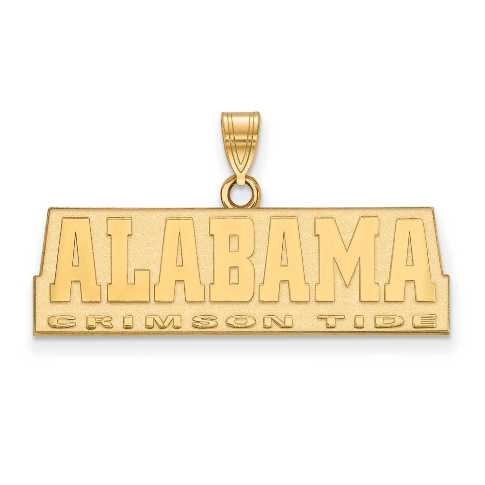 14k Yellow Gold U. of Alabama Small Pendant, Item P20733 by The Black Bow Jewelry Co.