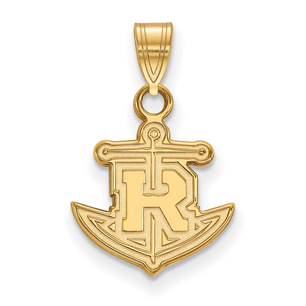 14k Gold Plated Silver Rollins College Small Pendant, Item P20755 by The Black Bow Jewelry Co.