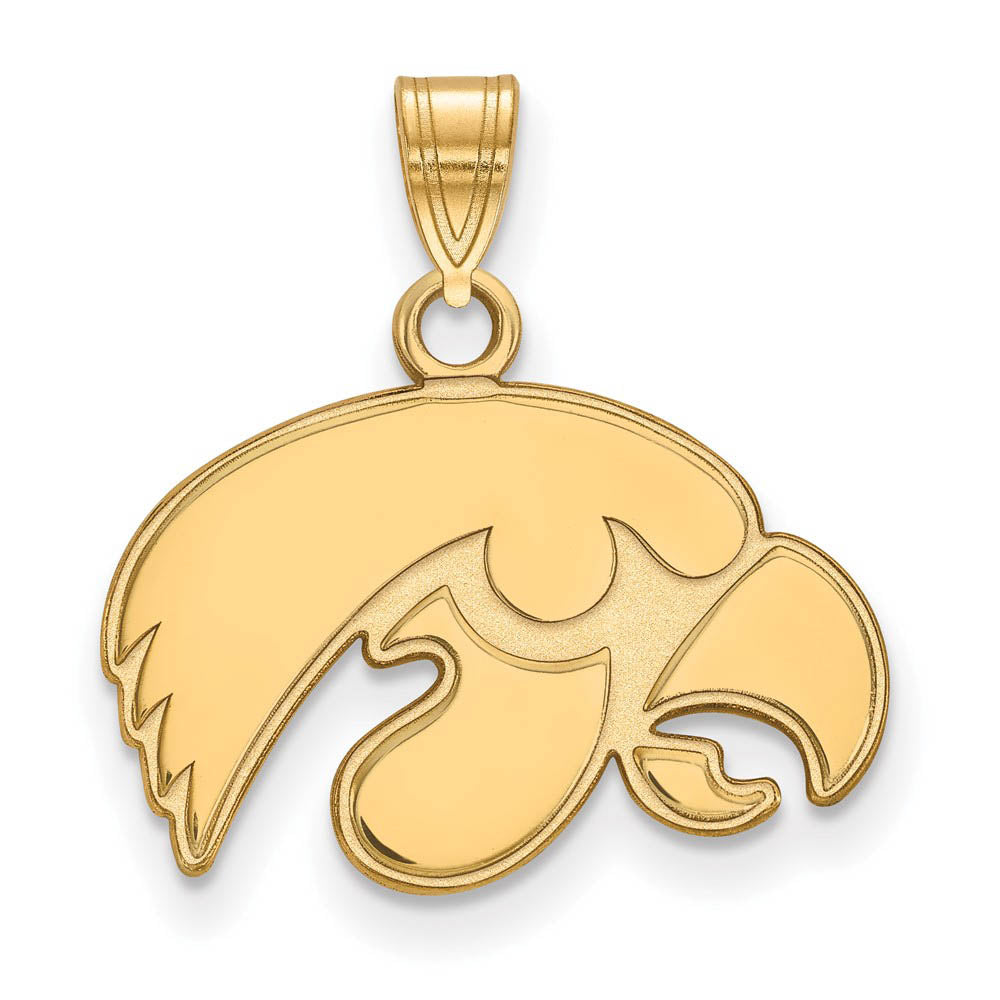 14k Gold Plated Silver U. of Iowa Small Mascot Pendant, Item P20809 by The Black Bow Jewelry Co.