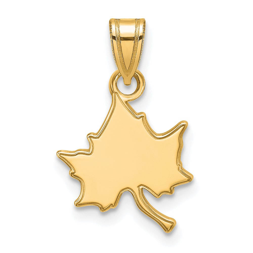 14k Gold Plated Silver Indiana State Small Pendant, Item P20836 by The Black Bow Jewelry Co.