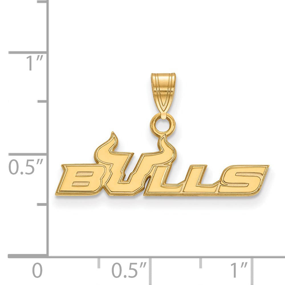 Alternate view of the 14k Gold Plated Silver South Florida Small Logo Pendant by The Black Bow Jewelry Co.